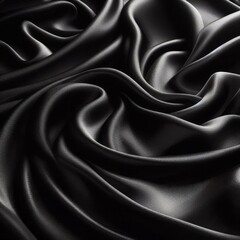 Obraz premium Black silk fabric texture background 