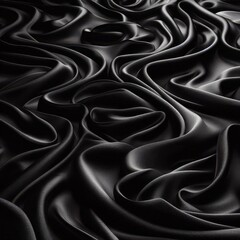 Obraz premium Black silk fabric texture background 