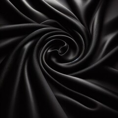 Black silk fabric texture background
