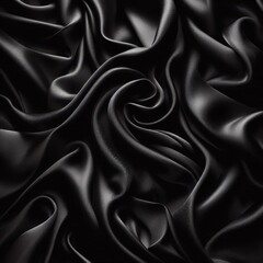 Obraz premium Black silk fabric texture background 