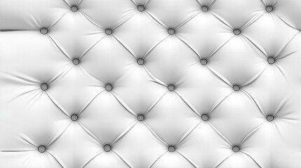 White tufted leather upholstery texture with button details, offering a luxurious and classic look. Great for elegant, high-end backgrounds or furniture designs.