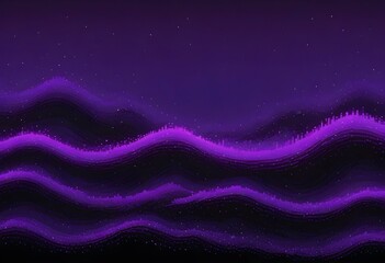 Obraz premium Flowing purple, violet, and black abstract background with soft, wavy shapes and subtle sparkles