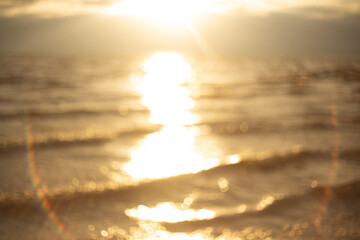 sea and sun with reflection