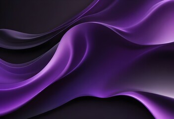 Fototapeta premium Flowing purple, violet, and black abstract background with soft, wavy shapes and subtle sparkles