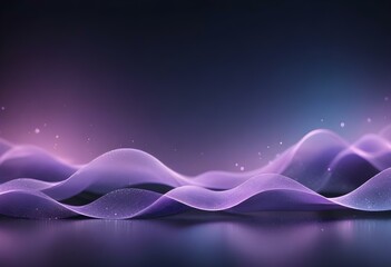 Flowing purple, violet, and black abstract background with soft, wavy shapes and subtle sparkles