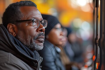 Fototapeta premium Civic Engagement: Citizens participating in voting and discussions