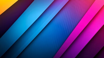 Obraz premium Abstract Diagonal Stripes of Yellow, Purple, Blue, and Pink