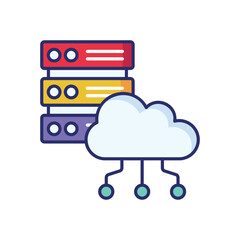 Cloud Computing icon vector stock illustration