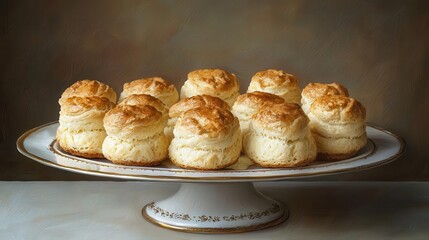 Buttery artisan scones displayed on a plate