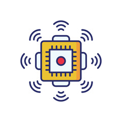 Advanced Sensors icon vector stock illustration