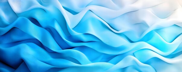 Fototapeta premium Abstract Blue and White Wavy Texture.