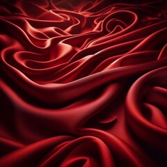 Obraz premium red silk fabric texture background 