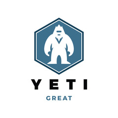 Yeti Icon Logo Design Template