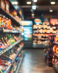 Fototapeta premium blurred convenience store background