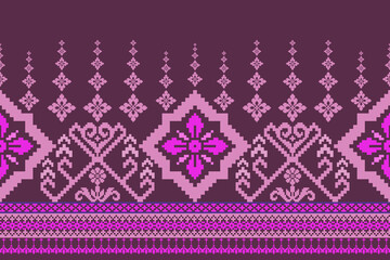 Geometric  ethnic pattern . Cross stitch pattern. Design for cross stitch  ethnic fabric motif 
Embroidery textile ornamentation. Hand stitched pattern. Traditional cross stitch needlework
