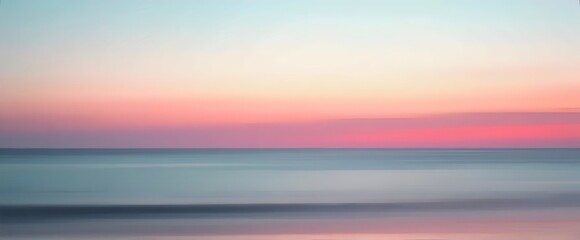 Obraz premium Motion-Blurred Seascape at Sunset