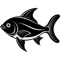flipper fish silhouette Vector © Vector Art