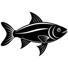 flipper fish silhouette Vector
