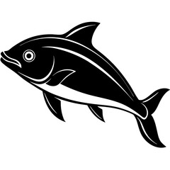 flipper fish silhouette Vector