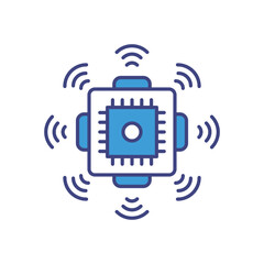 Advanced Sensors icon vector stock illustration