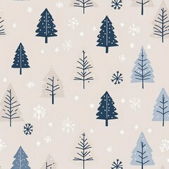 Obraz premium pattern with christmas trees