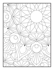 pattern mandala coloring page. Decorative ornament ethnic oriental style. line art drawing coloring page. Mandala Coloring page for kids and adults Page for relaxation and meditation. 
