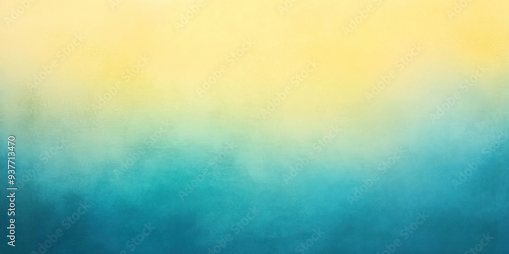 Poster yellow to blue smooth gradient background for summer vibes copy space, texture banner design, minima