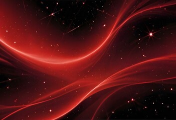 Obraz premium Flowing red, blue and black abstract background with soft, wavy shapes and subtle sparkles
