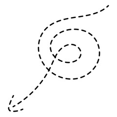 Dotted Line Arrow