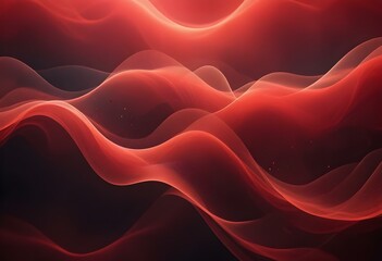Obraz premium Flowing red, blue and black abstract background with soft, wavy shapes and subtle sparkles
