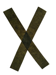 Dark green X mark transparent PNG