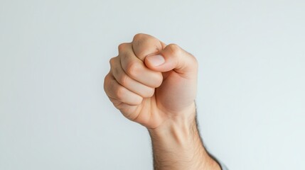 Close-up shot of hand showing pinching gesture, finger touching other finger action.