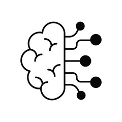 Machine Learning icon vector stock illustration