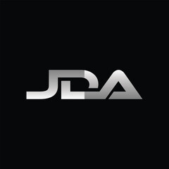 Simple Letter JDA Geometric Modern Business Creative Design Technology Logo