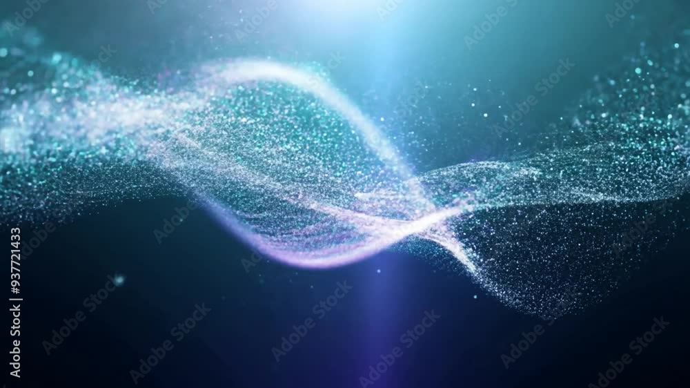 Wall mural celestial stardust: a mesmerizing abstract backdrop of shimmering particles dancing in a swirling vo