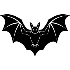 Flying bat silhouette Vector