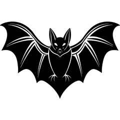 Flying bat silhouette Vector