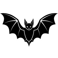 Flying bat silhouette Vector