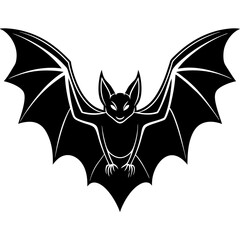 Flying bat silhouette Vector