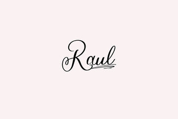 Raul name signature with stylish and beautiful font