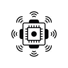 Advanced Sensors icon vector stock illustration