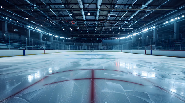 Hockey ice rink sport arena empty field - stadium