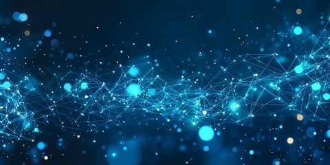 Fototapeta premium Technology Network Background with copy space. Generative ai