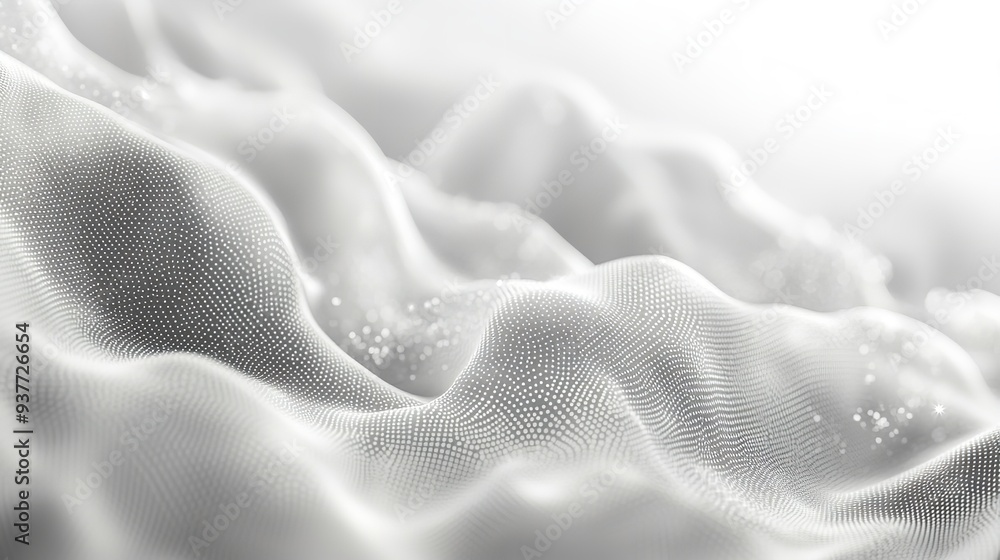 Poster a sleek technology wavy background with a glassy finish, transparent layers revealing intricate circ