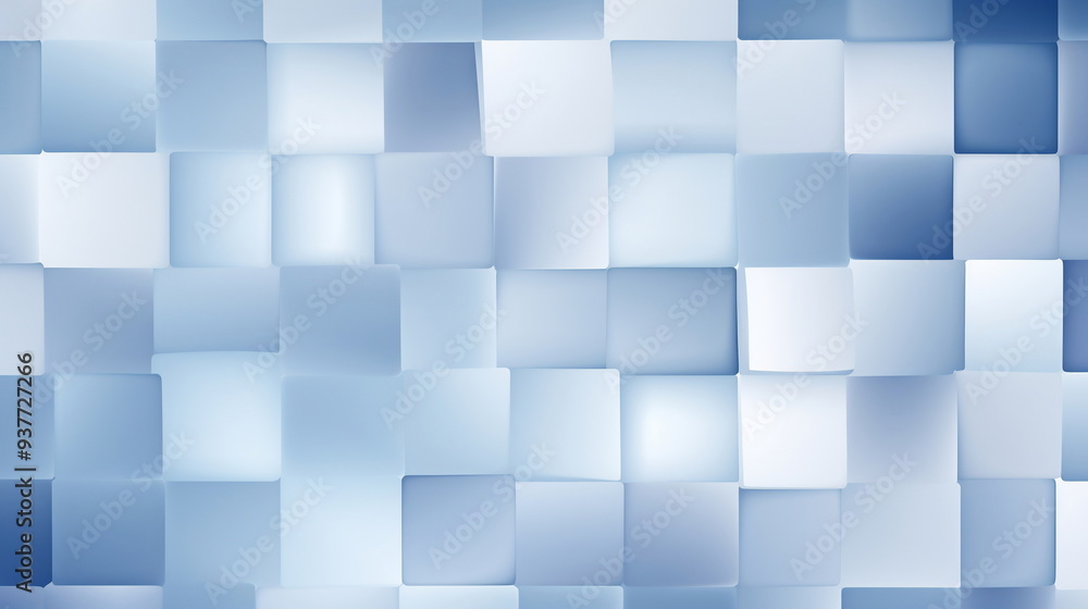 Poster blue square pattern.