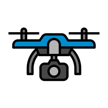 recommend clip art: Drone icon, drone quadcopter vector icon. isolated transparent. Photo and video drone illustration fill outline style.