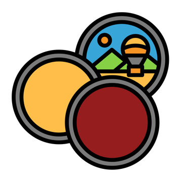 recommend clip art: Camera filter photography filled color icon isolated vector image.