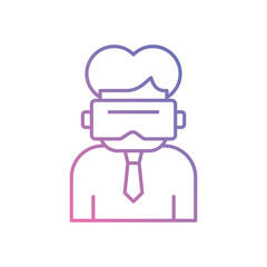 Virtual Reality icon vector stock illustration