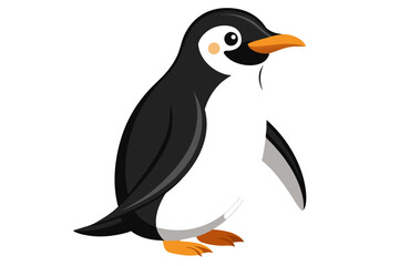 Macaroni penguin bird vector art illustration