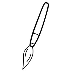 brush with paint brush outline 